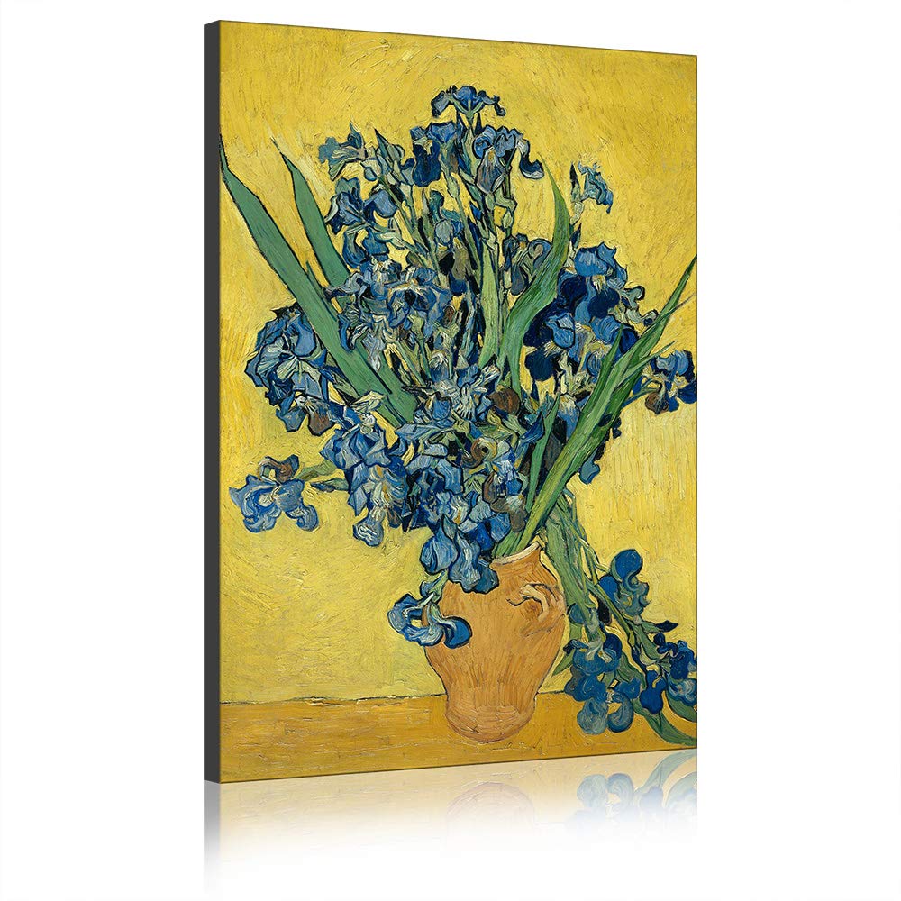 Iris et Vase de Van Gogh toile imprimée salon élégant