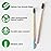 NUDUKO Biodegradable Charcoal Toothbrush Bamboo Toothbrushes - 6 Pack Eco-Friendly, Natural Wooden Tooth Brush, BPA Free Travel Size Organic Soft Bristle Toothbrushes for Adults, Cone Handle