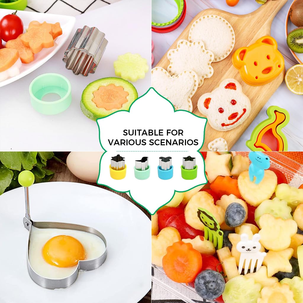HASTHIP 32 Pcs Stainless Steel Cookie Cutter Set, Food Shapes for Kids 4