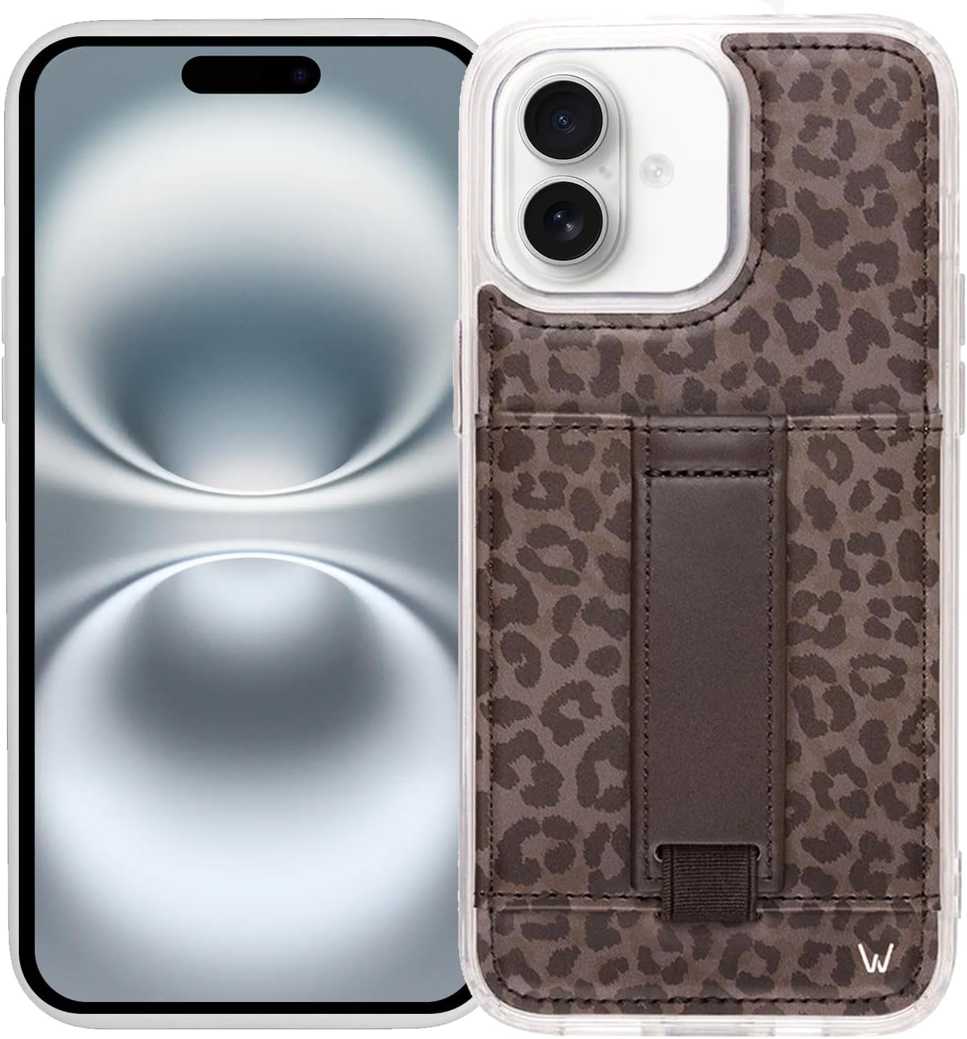 - Cases for iPhone 16 Case Aesthetic Wallet Phone Case Card Holder, Securely Holds up to 2 Cards - Cute, Trendy Phone Cover for Women, fits iPhone 16, with Kickstand & Finger Strap