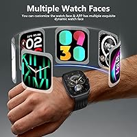 Vista 7 de SOUYIE Smart Watch with SOS, 1.85" AMOLED Display Fitness Tracker, Heart Rate Blood Oxygen Sleep Monitor for Men Women, IP68 Waterproof Sport Watch