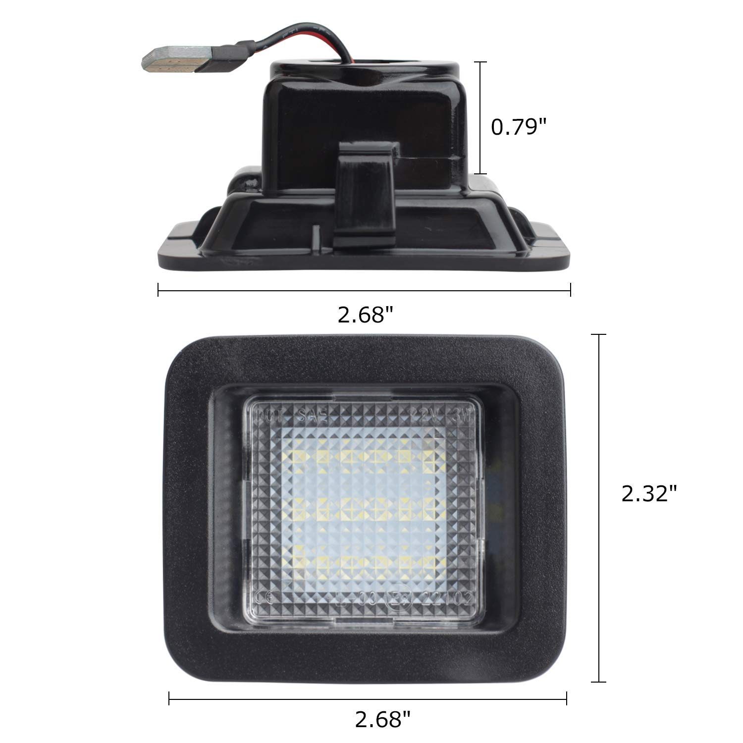 GSRECY LED License Plate Lights - 6000K White, Pack Of 2 For 2015-2022 Ford F-150 & Raptor - View #13