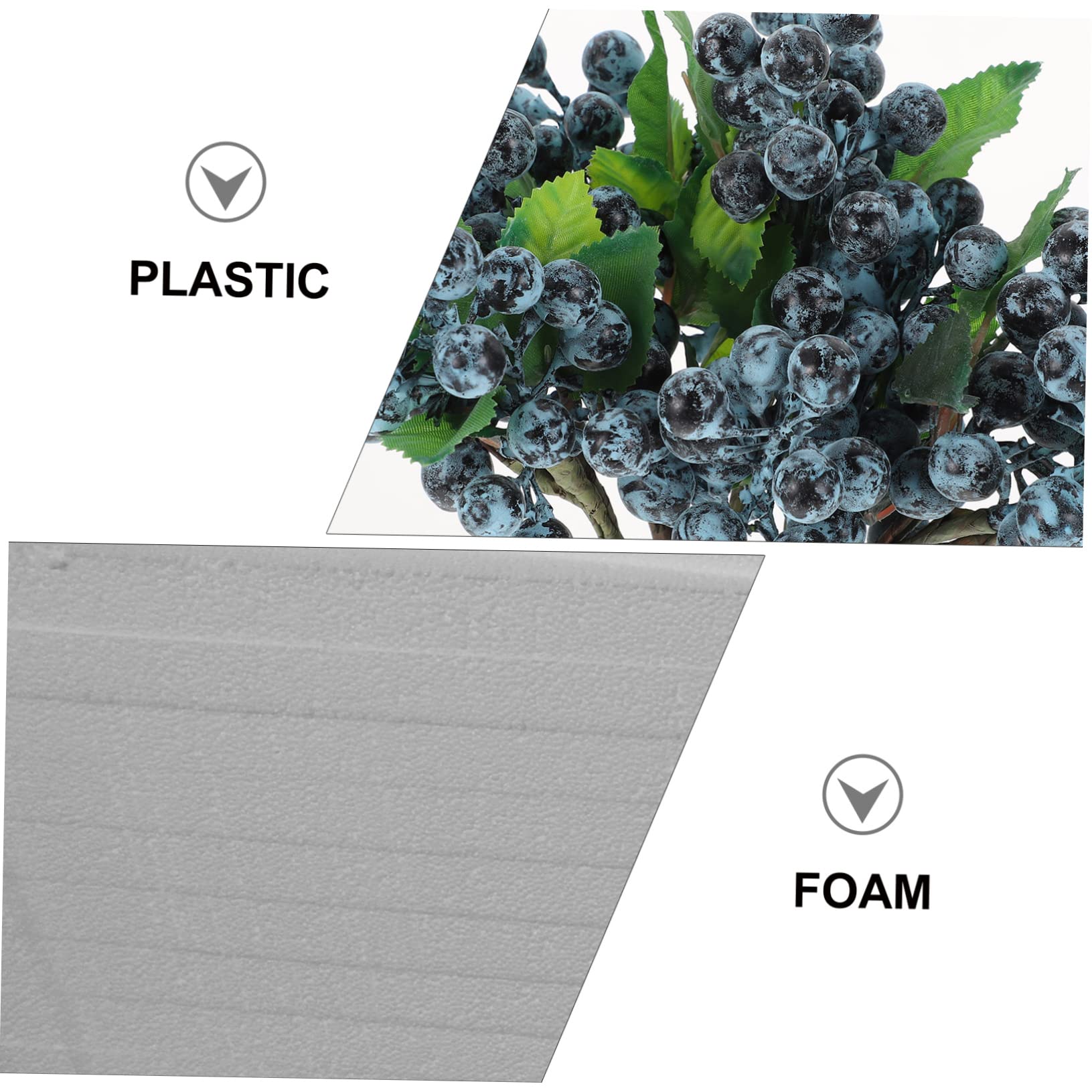 TOPBATHY 15 Pz Bacche Artificiali Rami Finti Bacca per la Disposizione dei Fiori Home Decor Decorazioni Natalizie Arredamento Ornamento Materiale per composizioni Floreali Gambo di Mirtillo