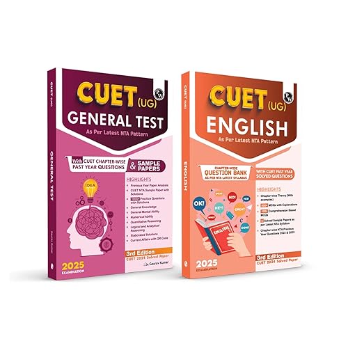 PW CUET (UG) General Test and English 2025 Combo Set of 2 Books l Chapterwise &amp; Topicwise Question Bank with Past Year Questions and Mock Tests