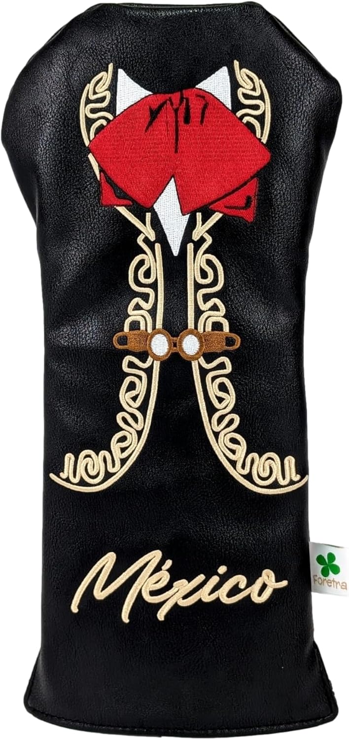 Foretra Driver Headcover Golf Club Covers Mariachi Mexico Novelty Blade Mallet Putter Cover Head Cover Golf Accessories for Most Brands