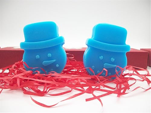 Miniatura 9 de FantasyDay Paquete de 2 moldes de silicona para caramelos de muñeco de nieve de Feliz Navidad, perfectos para dulces navideños, pasteles, galletas