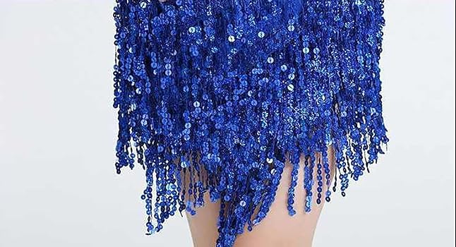 Mädchen Tanzkleid Latein - Ballsaal Rock Mit Fransen Und Quasten