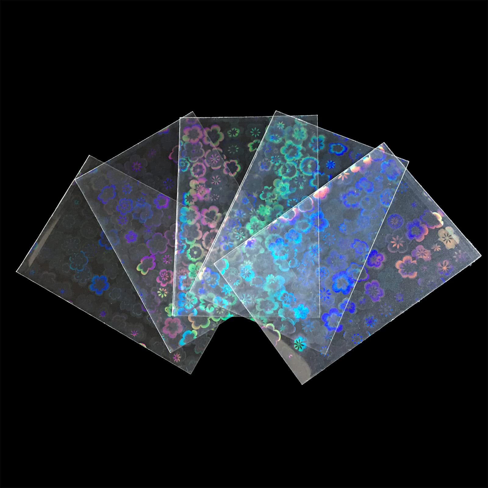 AEGIS 100 Counts Photocard Sleeves Flower Shape Magic Kpop Card Protector Transparent Trading Cards Sleeves for Magic Photo Card Holographic Foil Cover, 56x88mm
