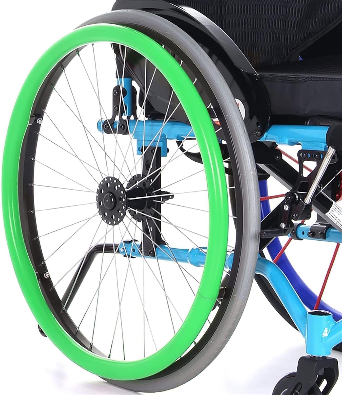 Funda para Silla De Ruedas De 22 Pulgadas Fundas para Aros De Silla De Ruedas Antideslizante Funda Protectora para Aro De Empuje Manual Accesorios para Empuñaduras De Rueda Trasera
