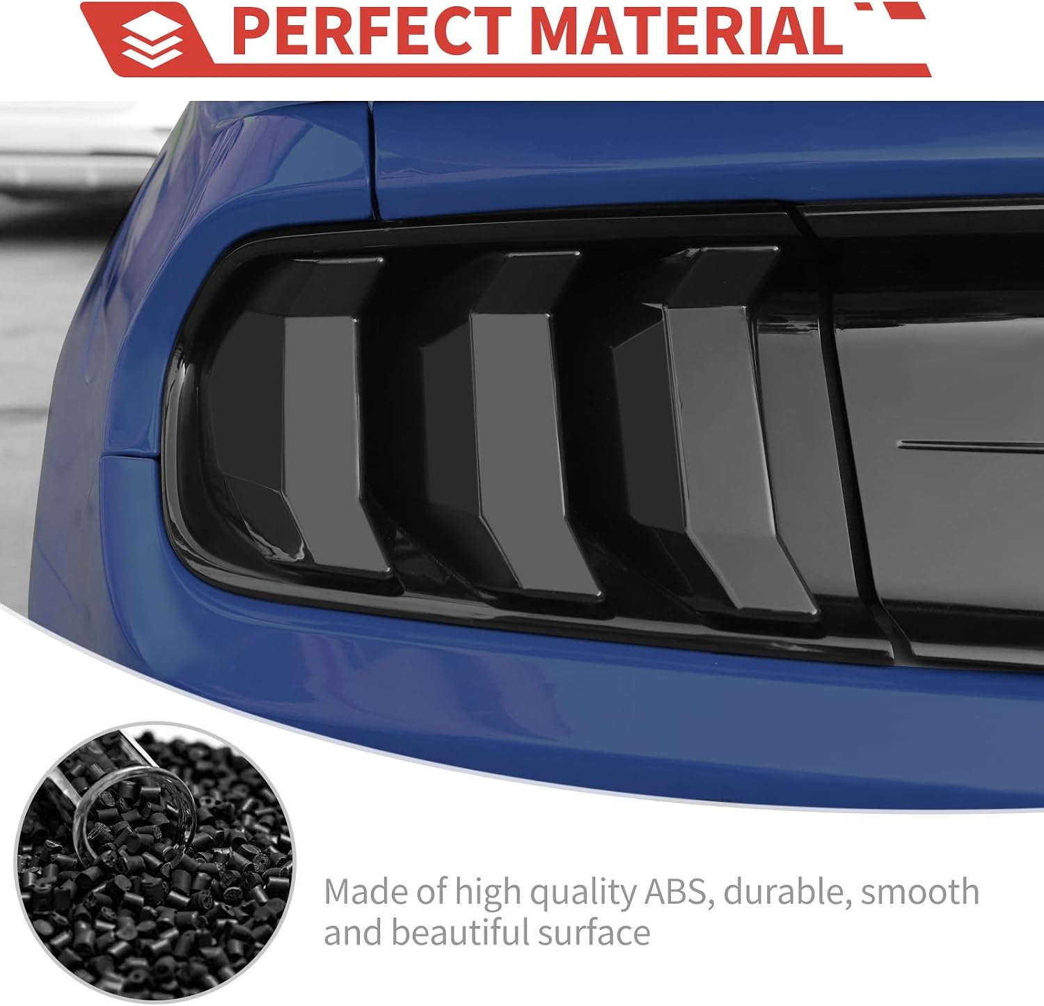 Front Head Light Cover Taillight Cover Kit fit for Ford Mustang 2018-2023 Rear Brake Lamp Front Head Lamp Trim Kit Exterior Accessories