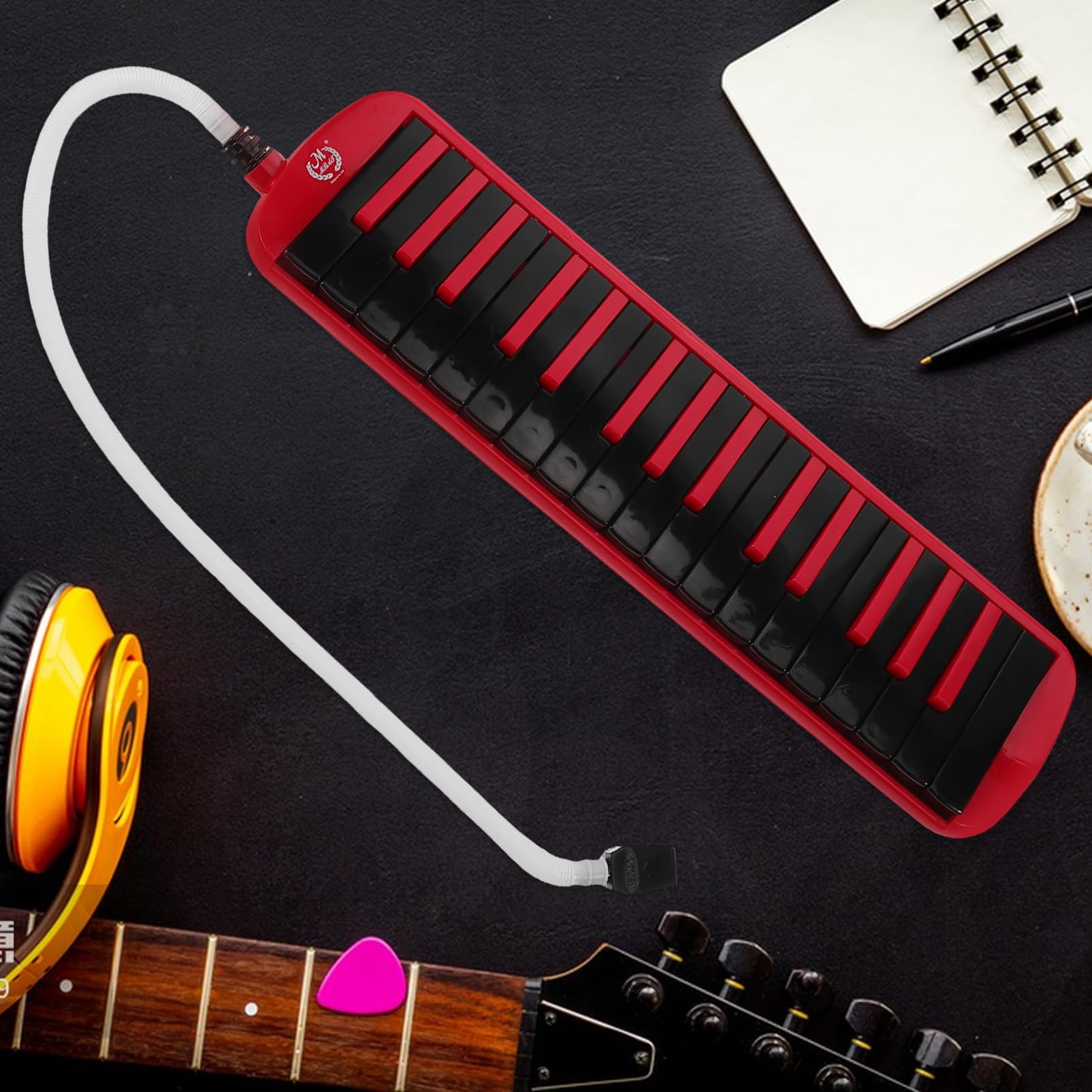 ibasenice 32-tasten Sopran Melodica für Anfänger und Erwachsene Blasinstrument aus Abs mit Mundstück Tragetasche und Eva Kasten