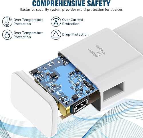 Miniatura 3 de Cargador rápido para Samsung 6 pies tipo C cable de carga rápida con teléfono Android USB bloque de cargador de pared para Samsung Galaxy S10 9 8