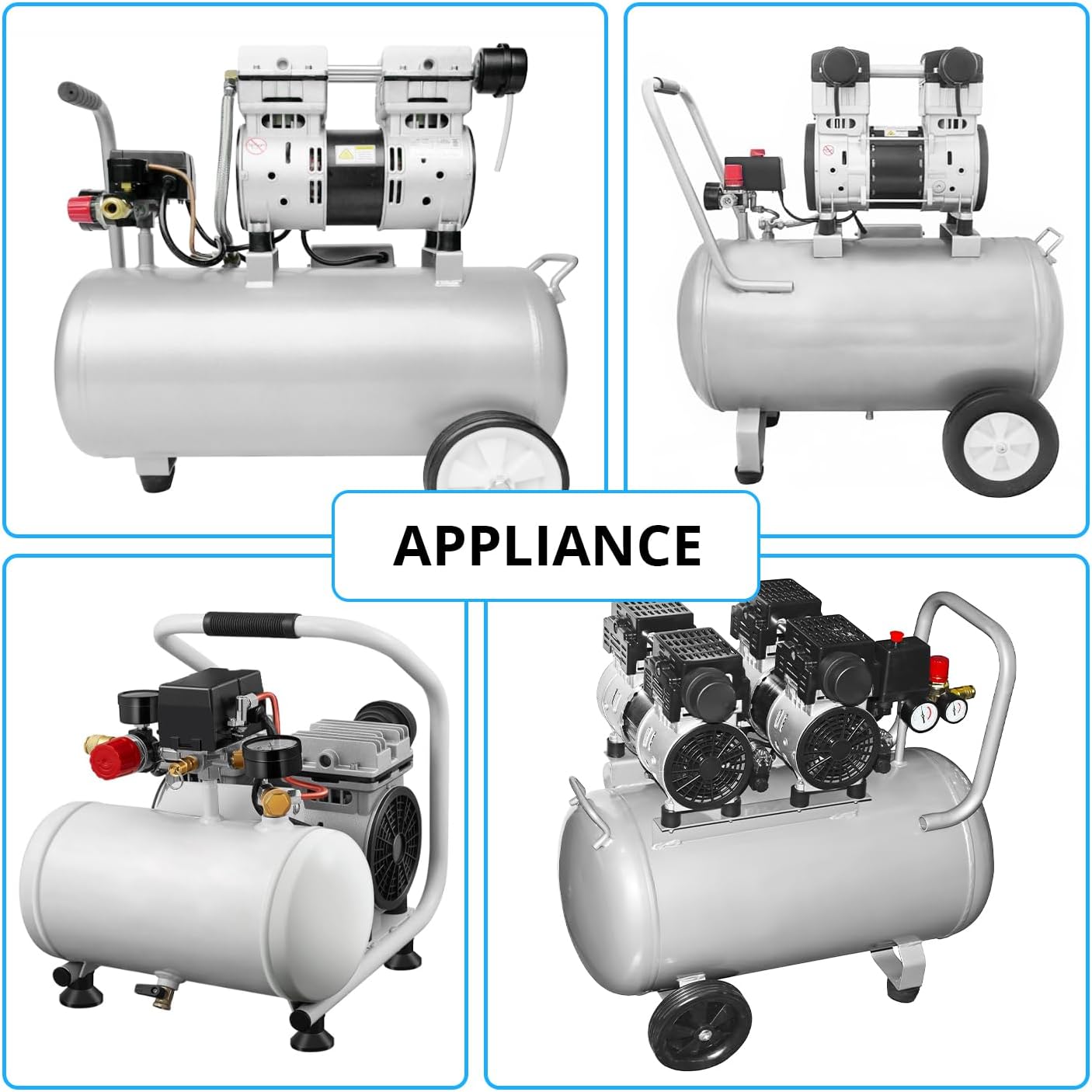 Universal Air Compressor Pressure Switch Control Valve (90-120 PSI, 110V-240V) with 0-180 PSI Regulator and Safety Pressure Relief Valve - 4 Way Replacement Part (110V-240V-B5)