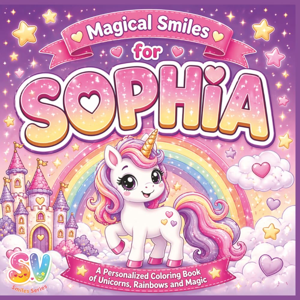 Magical Smiles for Sophia: A Personalized Coloring Book of Unicorns, Rainbows and Magic (The Smiles Series)