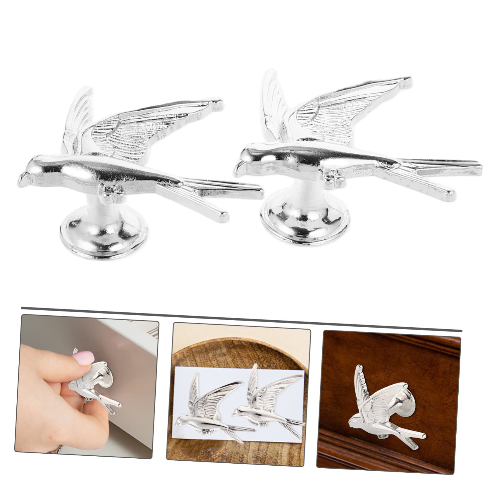 Artibetter 3 Set Di Maniglie Per Mobili in Stile Unico A Forma Di Volante Pomelli in Metallo Finitura Liscia Pomelli Decorativi Per Porte Per La Casa 2 Pezzi * 3