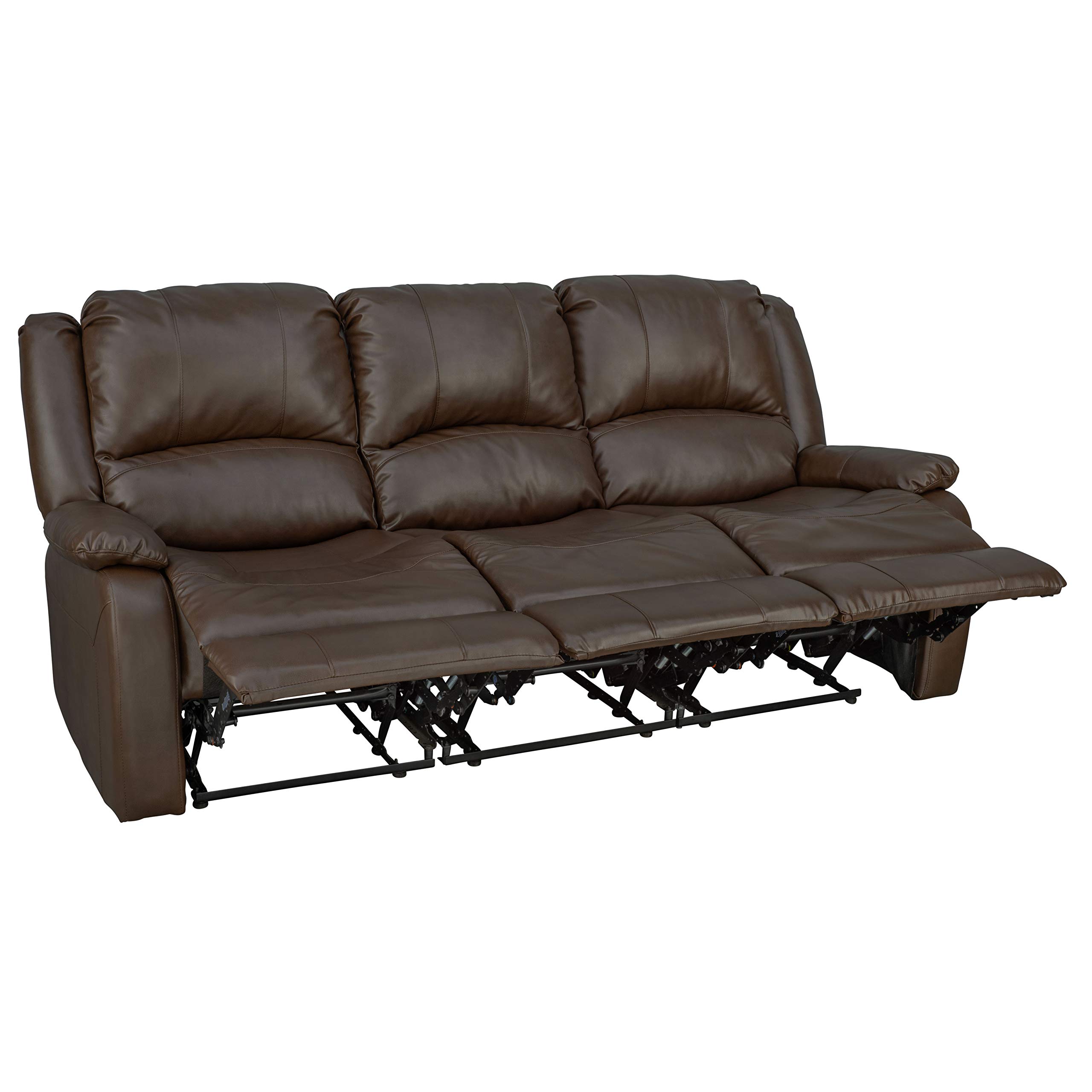 Buy RecPro Charles Collection 80" Triple Recliner RV Sofa & Drop Down Console RV Zero Wall