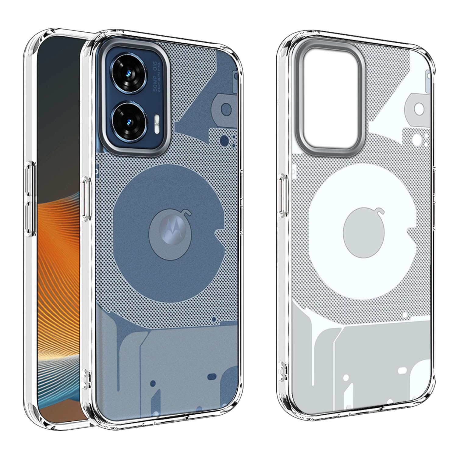 HELLO ZONE Back Cover Case for Motorola Moto Edge 50 Fusion 5G (Designer Matte Finish Soft Transparent) (B0D76H455B) Amazon Price History, Amazon Price Tracker