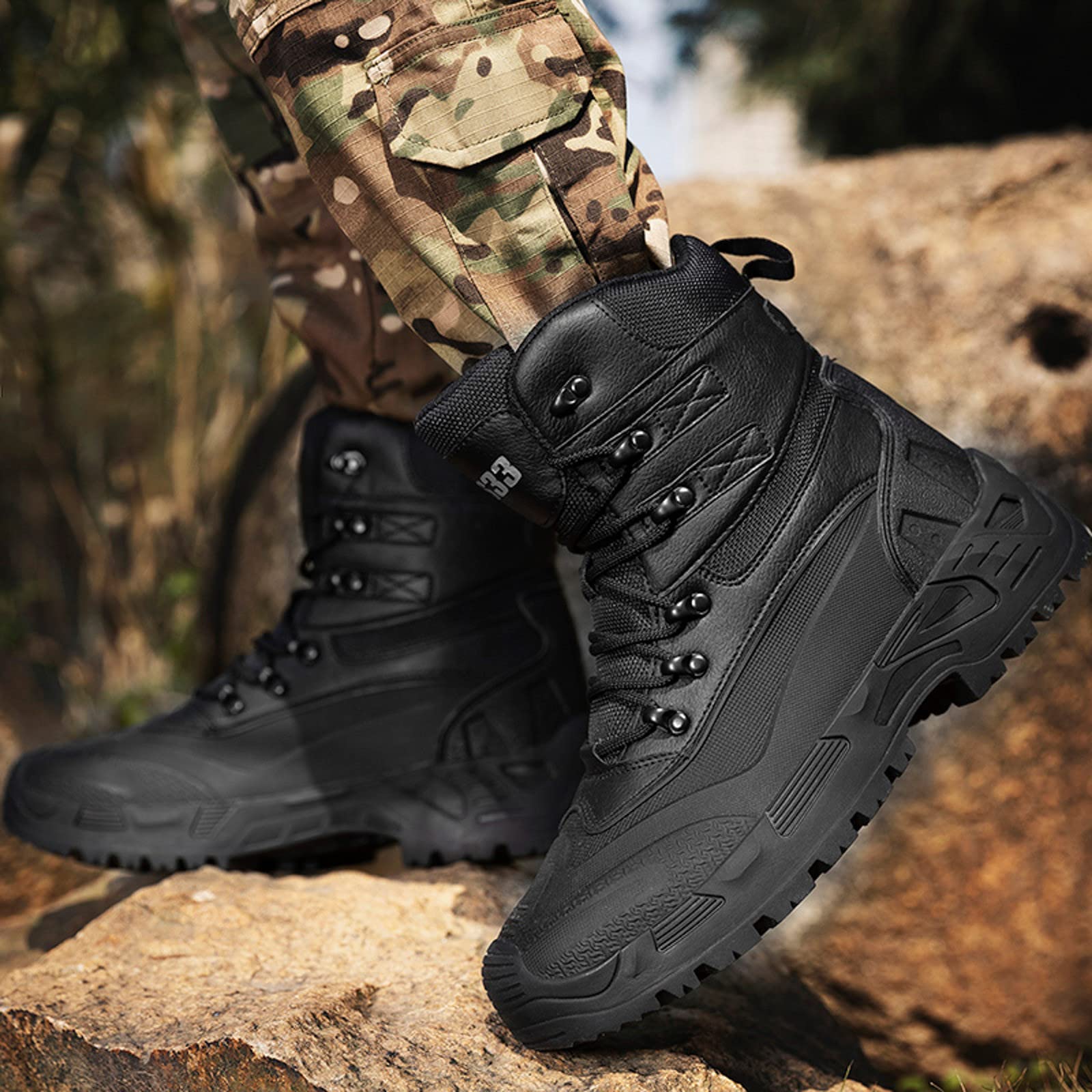 Generisch Botas de senderismo para hombre, impermeables, transpirables