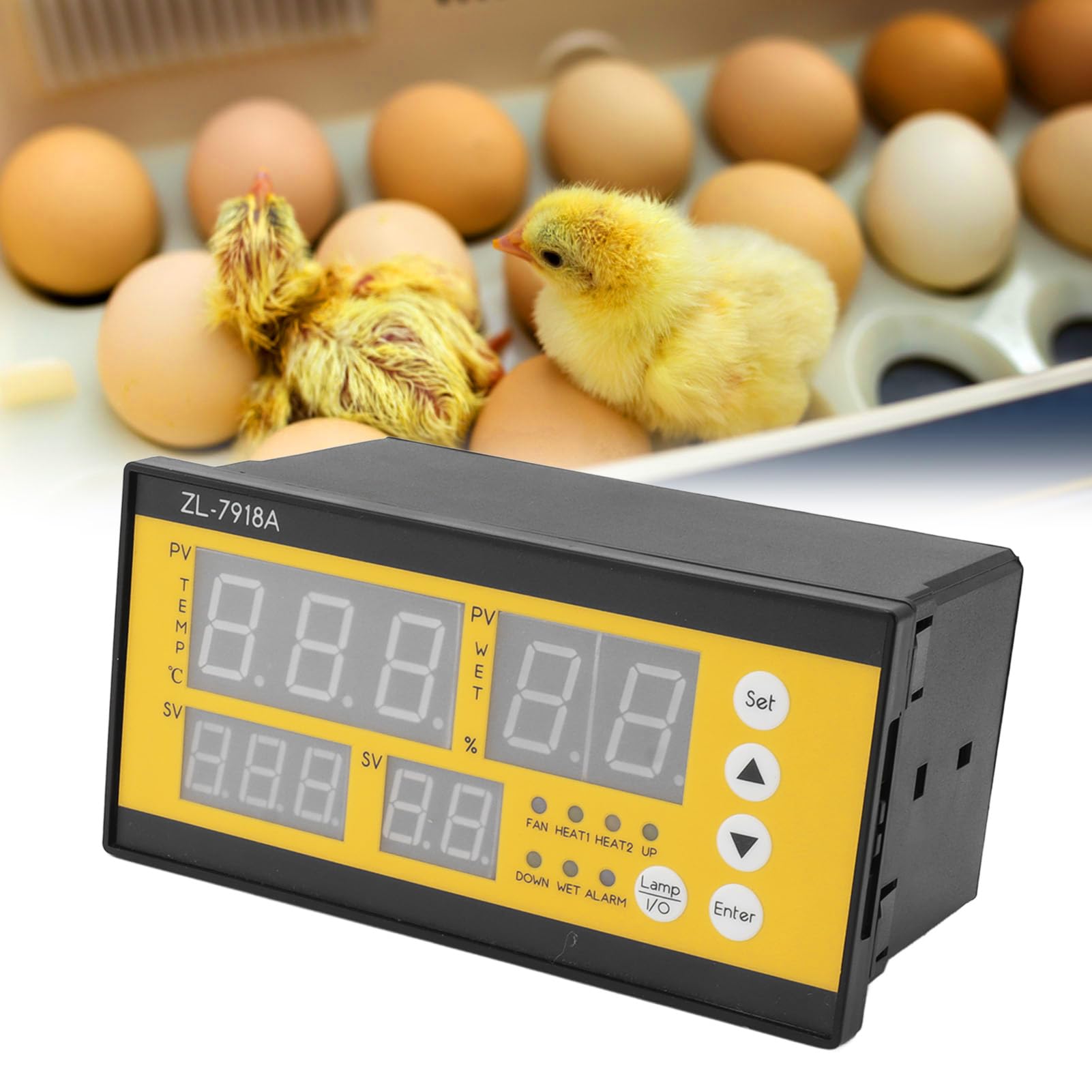 Controlador De Temperatura Digital, Sensor De Humedad De Temperatura De La Incubadora Luz LED Controlador Especial En Inglés, Incubadora Automática Multifuncional Para Incubadora Criadora Refrigerador