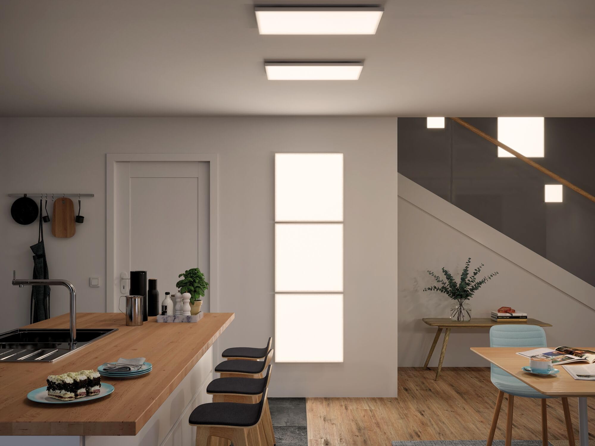 Paulmann 79826 LED Panel Velora eckig incl. 1x19,5 Watt dimmbar Deckenlampe Weiß matt Lichtpanel Metall Deckenlicht 2700 K