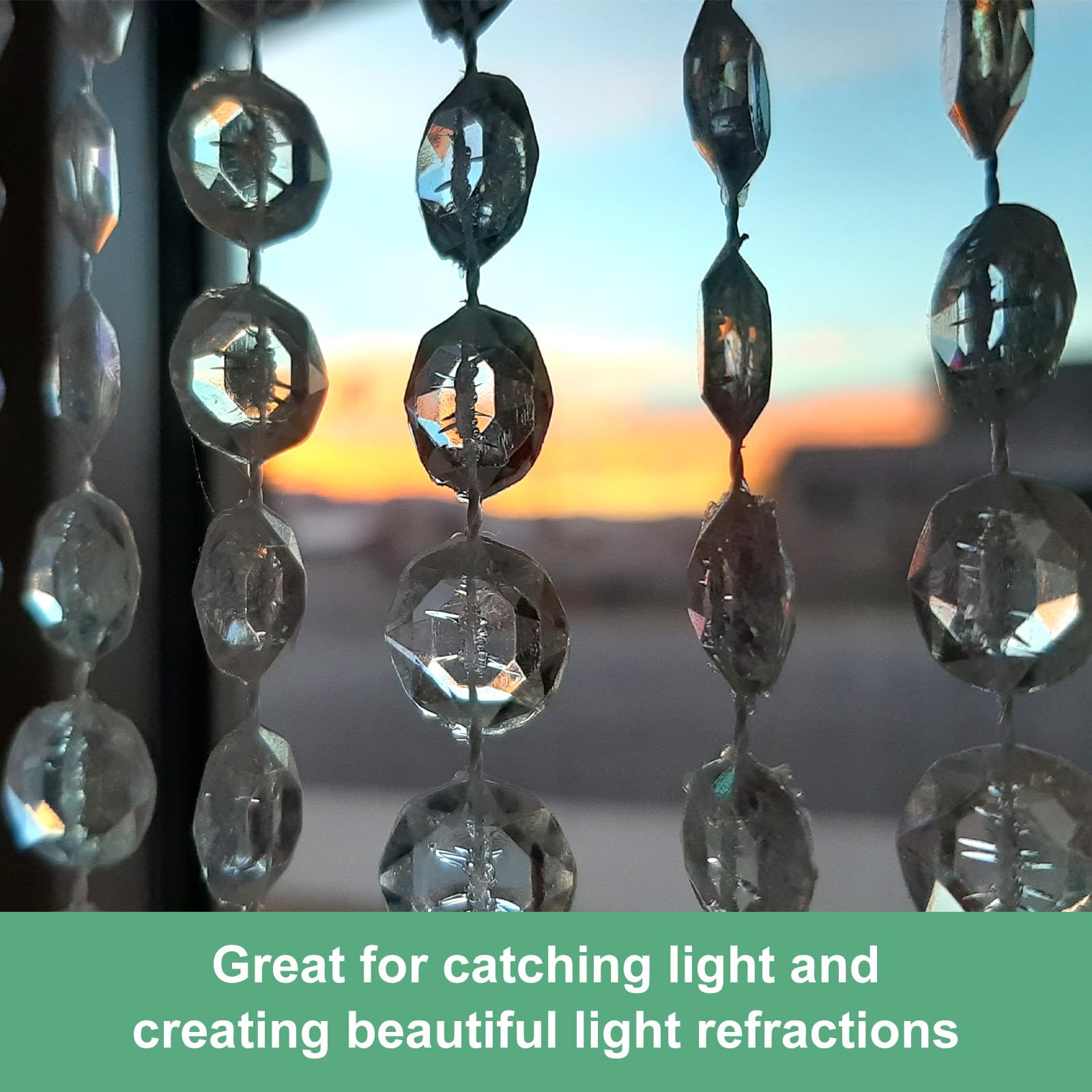 M METERXITY 5-Pack Pendants Teardrop Lamp Chain - Image 2