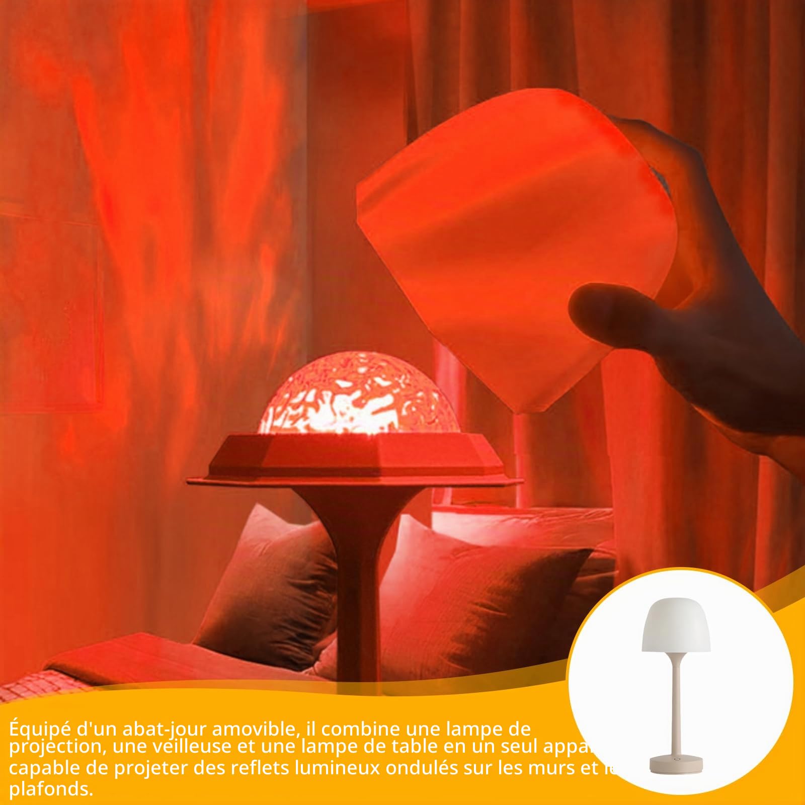 GBKDQQ Lampe de Douche SPA Étanche, Projecteur de Lumière avec 16 Couleurs d'Aurores Boréales, Télécommande, Batterie Rechargeable, pour Salle de Bain, Chambre et Salon