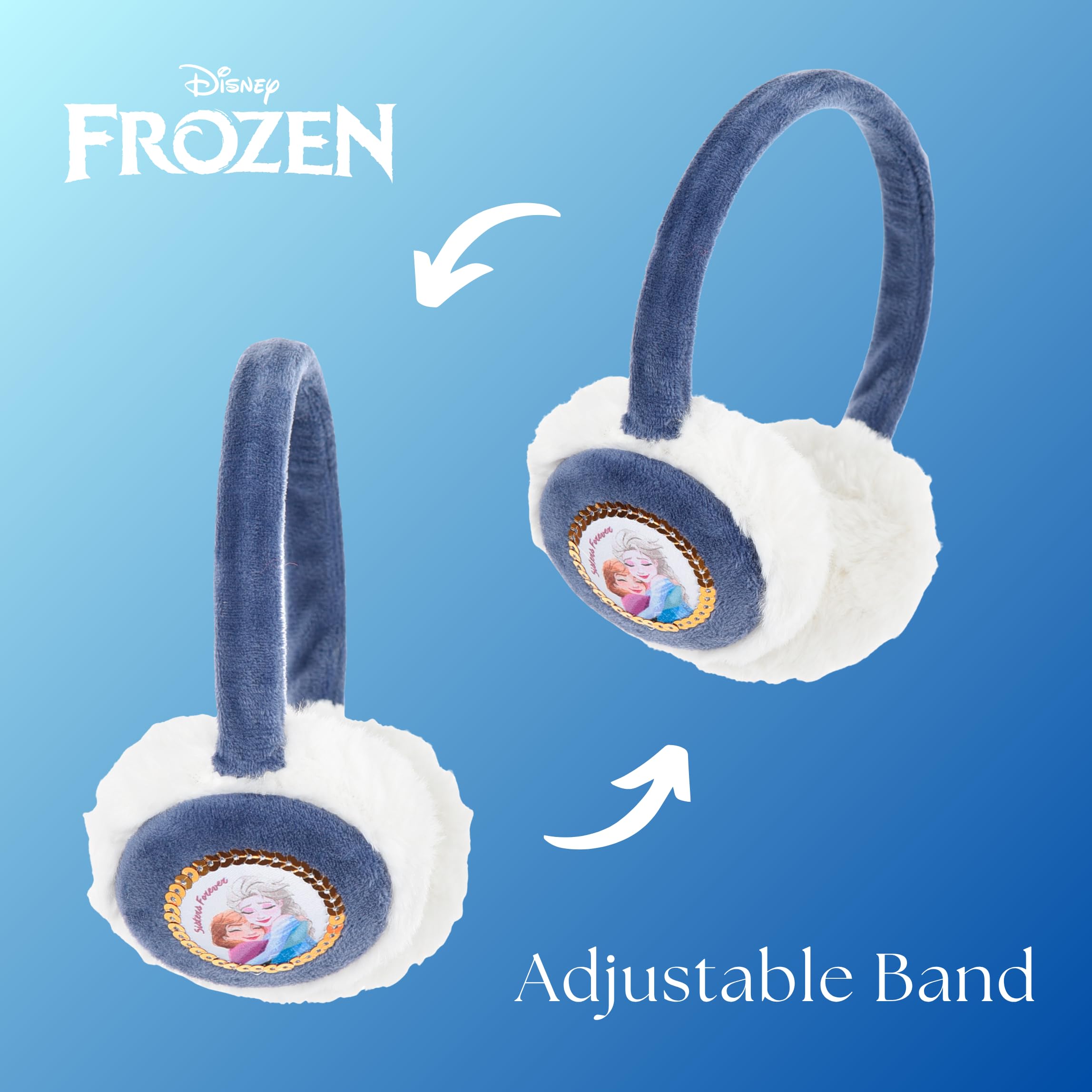 Disney Frozen Gorro Guantes y Orejeras para Niñas, Diseño Brillante Gorro de Invierno Infantil, Regalo para Niñas