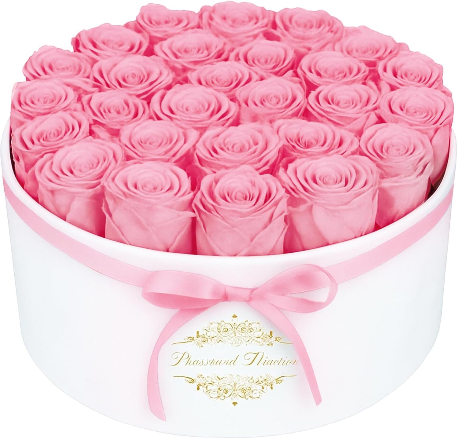 27 Forever Flowers in a Luxury Suede Box, Preserved Roses Birthday Gifts for Women, Romantic Anniversary Wedding Gifts for Women Her Girlfriend Wife Pink