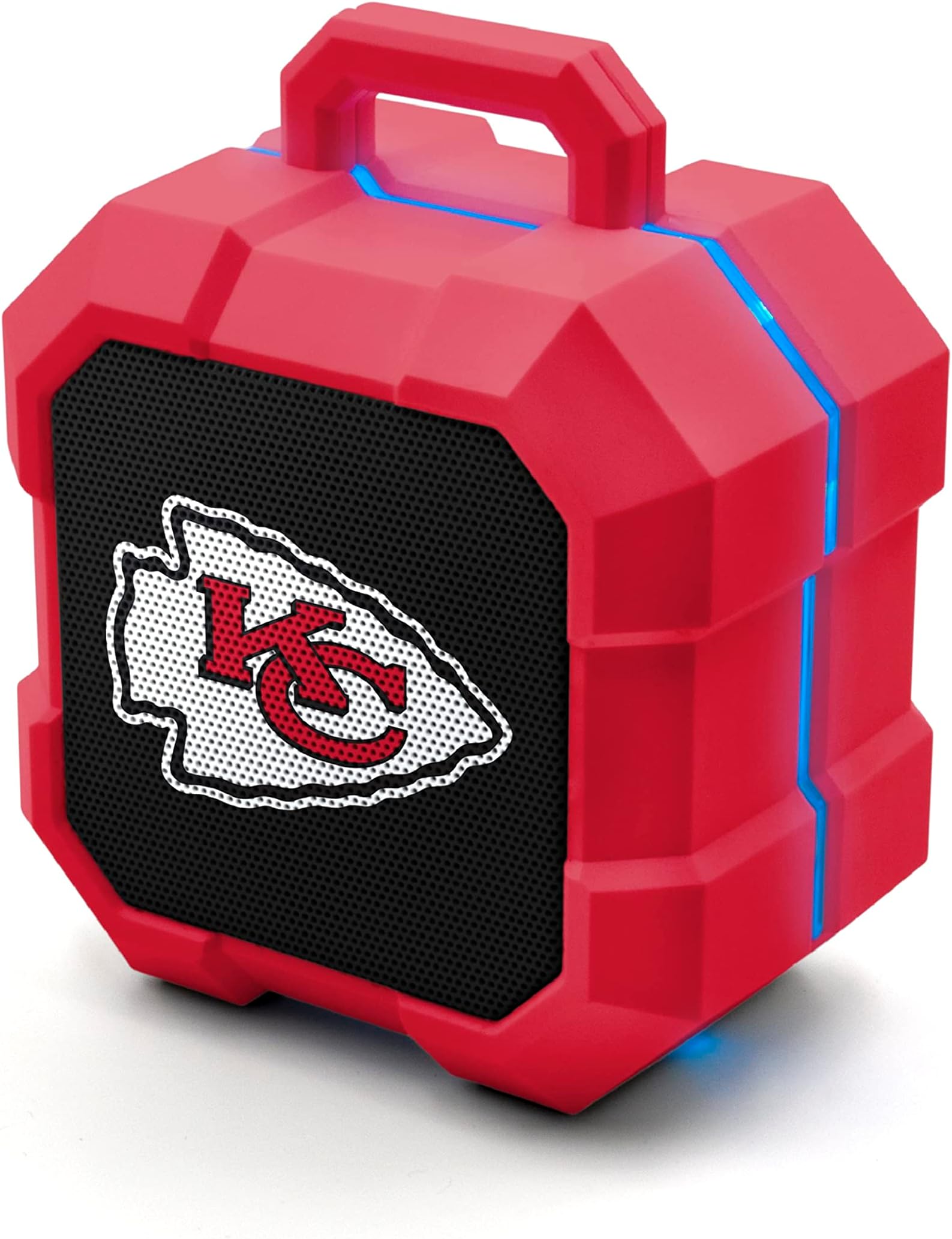 NFL Shockbox LED Wireless Bluetooth Speaker - Water Resistant IPX4, 5.0 Bluetooth with Over 5 Hours of Play Time - Small Portable Speaker - Officially Licensed NFL, Perfect Home & Outdoor Speaker