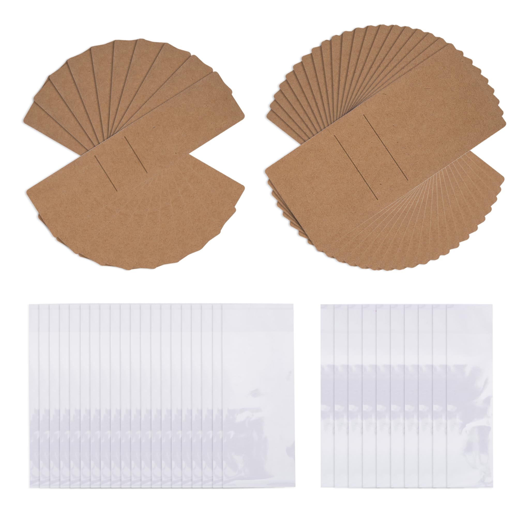 Kraft Bookmark Holder 30 PCS for Acrylic Bookmarks Bulk DIY Bookmarks Sleeves Wrapping Display Cards Small Business Packaging Supplies for Party Gift
