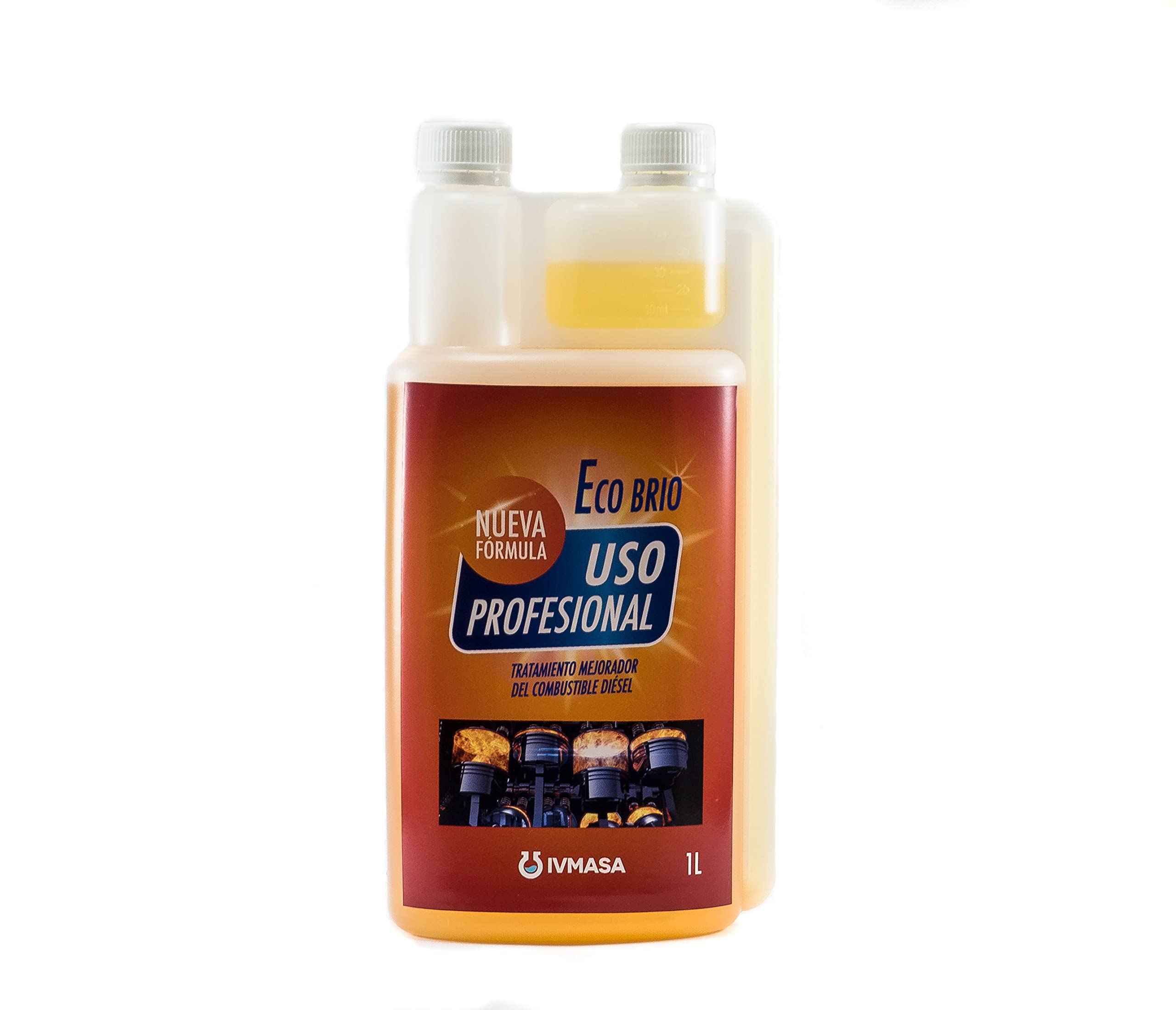 ECO BRIO - Aditivo Diesel Profesional-Reduce Humos Negros para ITV-Limpia y Lubrica Inyectores-Mejora Combustión, Aumenta Cetano-Reduce Atascamientos del Filtro 1L=1000L,20 Depositos 50 L