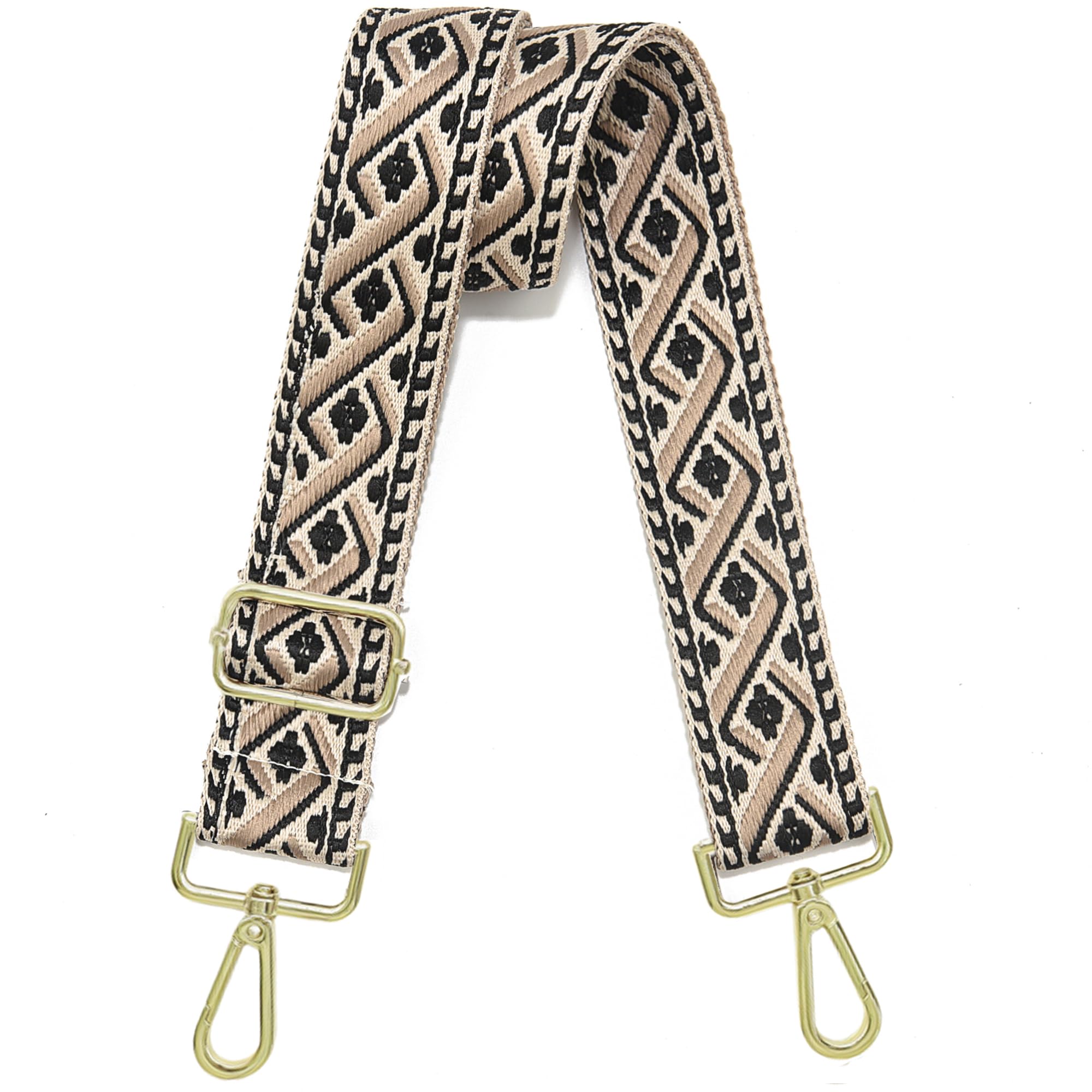 Photo 1 of 1.5" Wide Purse Strap Adjustable Replacement Gold Hardware Long Crossbody Bag Strap for Thick Shoulder Bags Canvas Handbags Straps