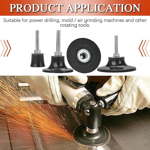 Miniatura 6 de Paquete de 3 soportes de disco de acondicionamiento de 1 pulgada, 2 pulgadas, 3 pulgadas, vástago de 2-1/4 pulgadas, compatible con discos de la