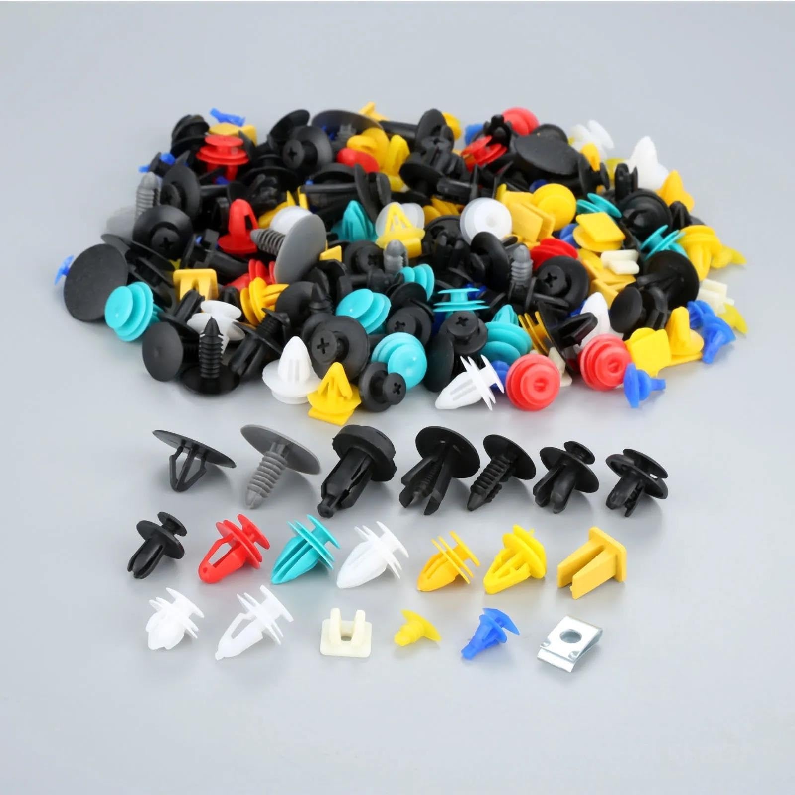 Schraubenzubehör 200 Stücke Universal Mixed Auto Fastener Clip 20 Arten Stoßstangenhalter Niete Türverkleidung Kotflügelauskleidung Für Die Meisten Autos