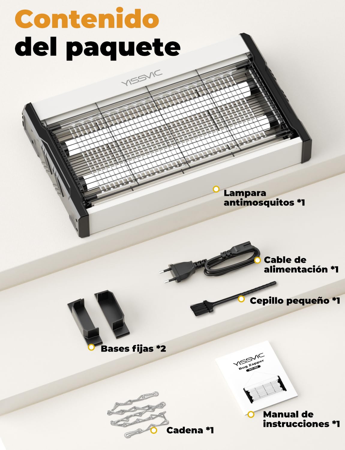 YISSVIC Lampara Antimosquitos Matamoscas Electrico Lámparas LED UV, Mata Insectos para Interiores contra Mosquitos, Moscas y Otros Insectos Voladores