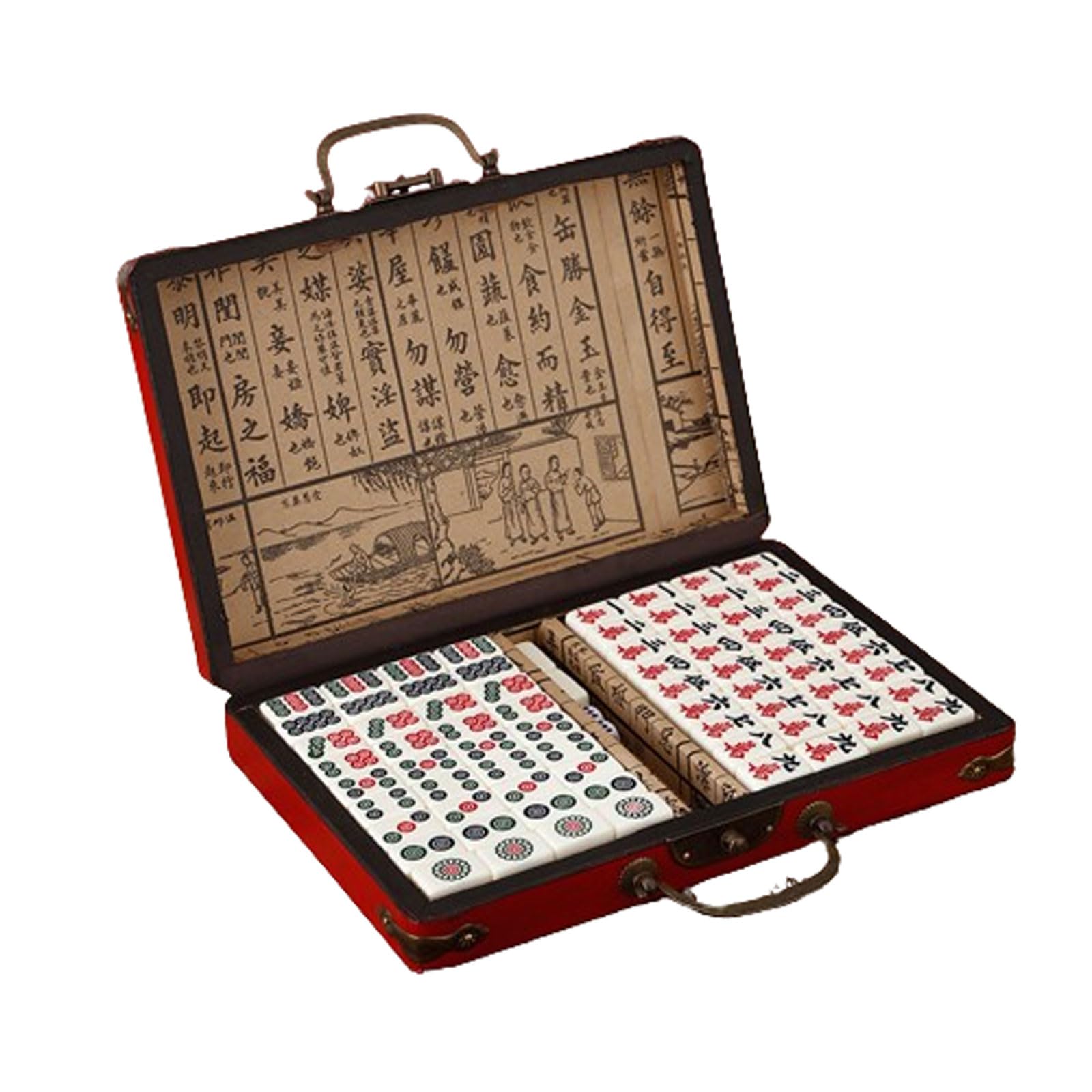 Travel Mini Mahjong Set Mahjong Chinois Avec Étui De Transport 146