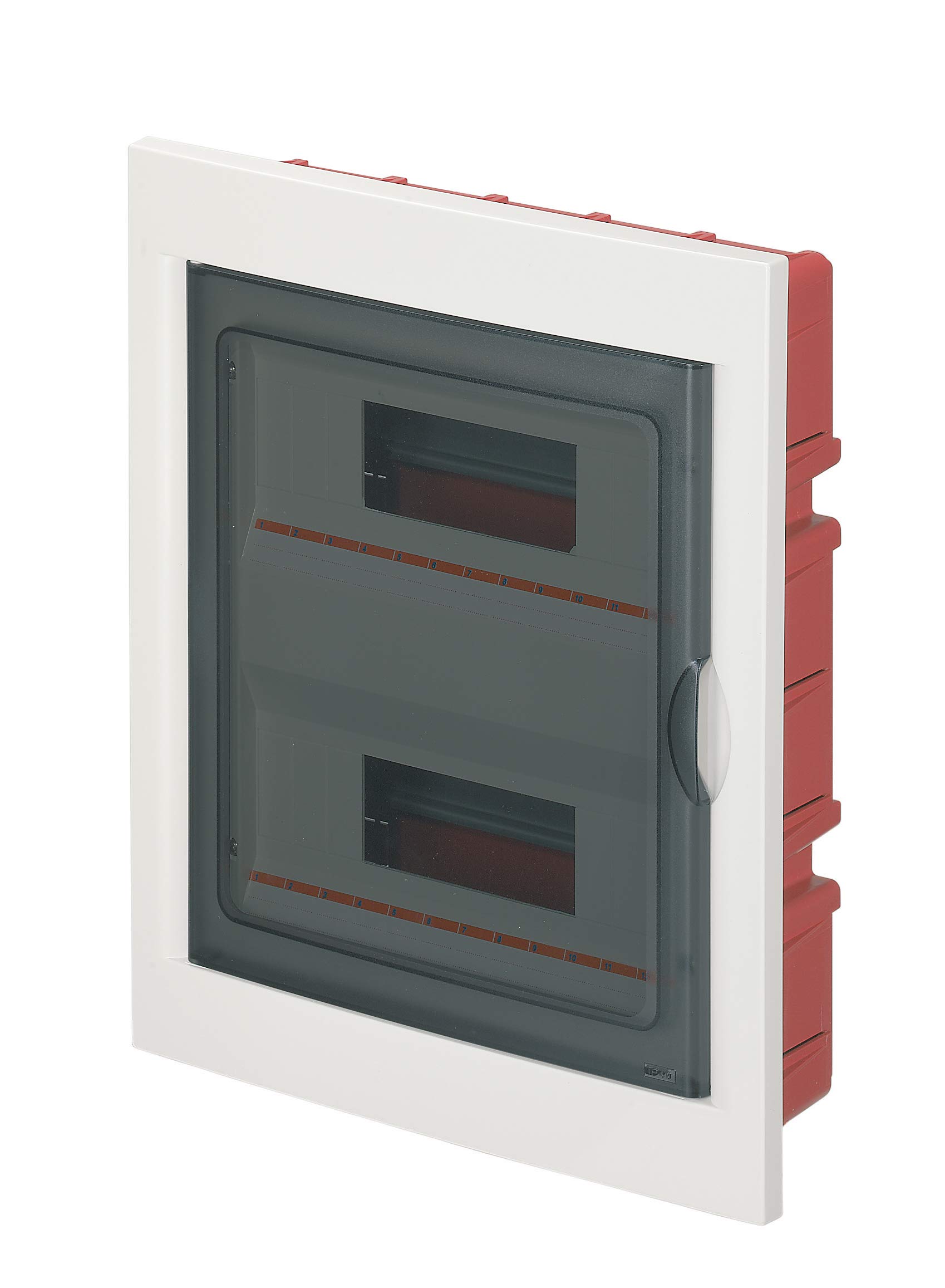 Verteilerkasten Serie 600 - Unterputz - Sichttür - 2 x 12 TE - IP40 - weiß