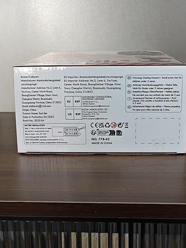 Miniatura 8 de KidBloom Juego de herramientas para niños con mochila, 50 herramientas de simulación para niños pequeños con taladro de juguete electrónico, casco