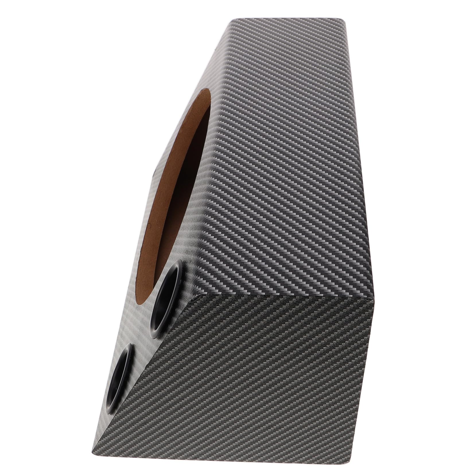 Housoutil Caja Trapezoidal de Madera para Altavoces de Coche Revestimiento de PVC, Diseño Preciso y Tecnología de Aislamiento de Ruido para Vehículo y Hogar