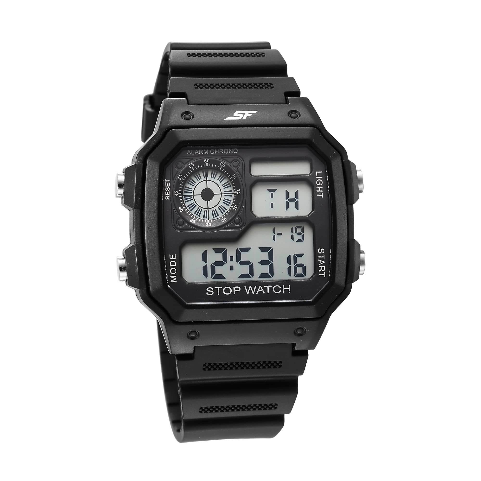 SF Hexa Digital Dial Unisex Watch with Polyurethane Strap-77123PP01 (B0BVRFR1R6) Amazon Price History, Amazon Price Tracker