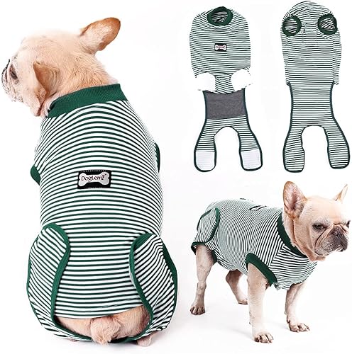 EMUST Traje de recuperación para perros, uso después de la cirugía para perros, machos y hembras, vendajes alternativos para mascotas, mameluco