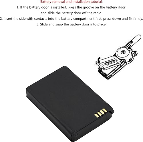 Miniatura 3 de Batería de repuesto para Motorola CLS1100 CLS1410 CLS1450CB CLS1450CH, compatible con BAT56557 HCLE4159B HCNN4006 900mAh3.33Wh