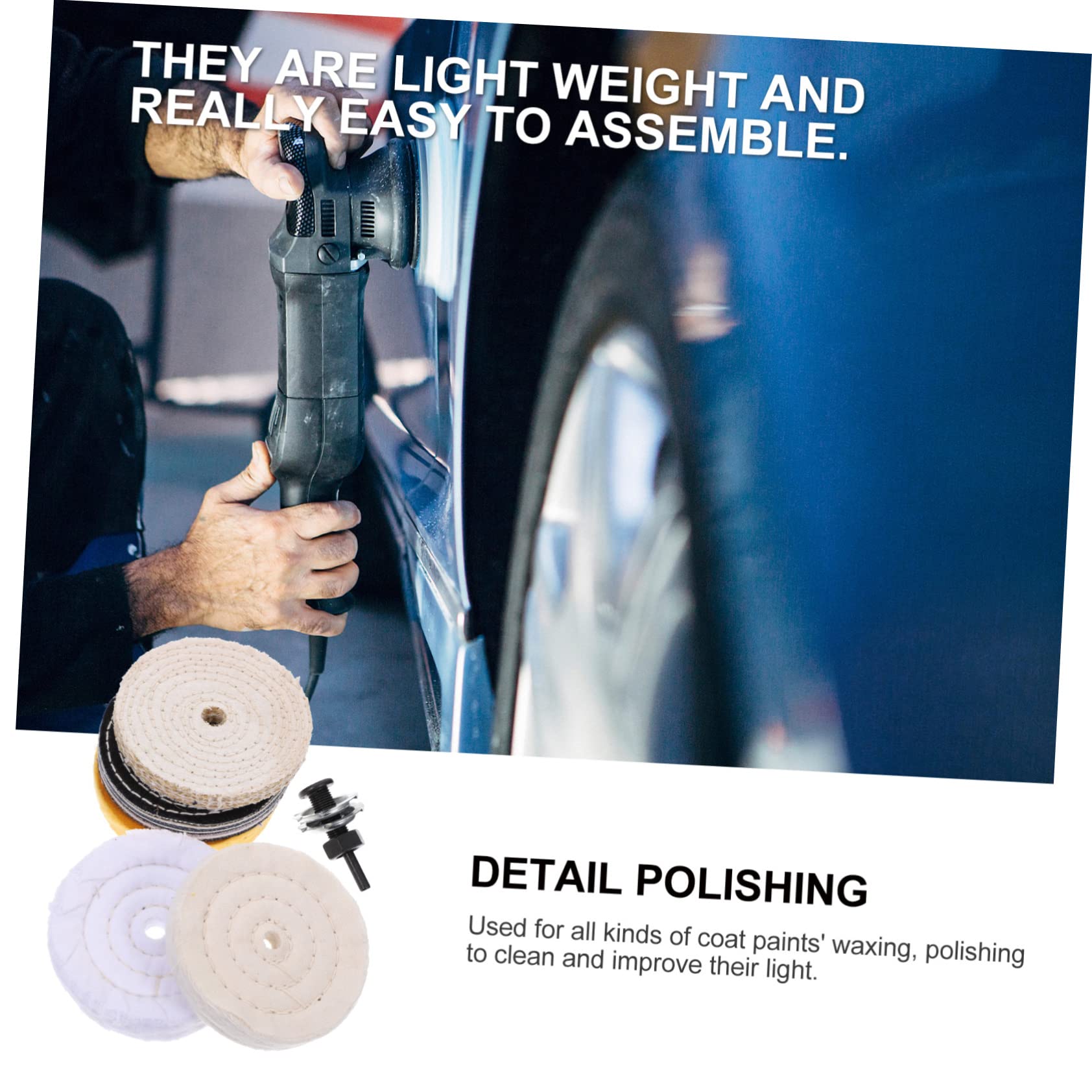 MAGICLULU Teiliges Polierpad Set für Bohrmaschine Polierwerkzeug für Autopflege Polierpad für Kratzerbeseitigung Geeignet für Möbel Schmuck und Metalloberflächen