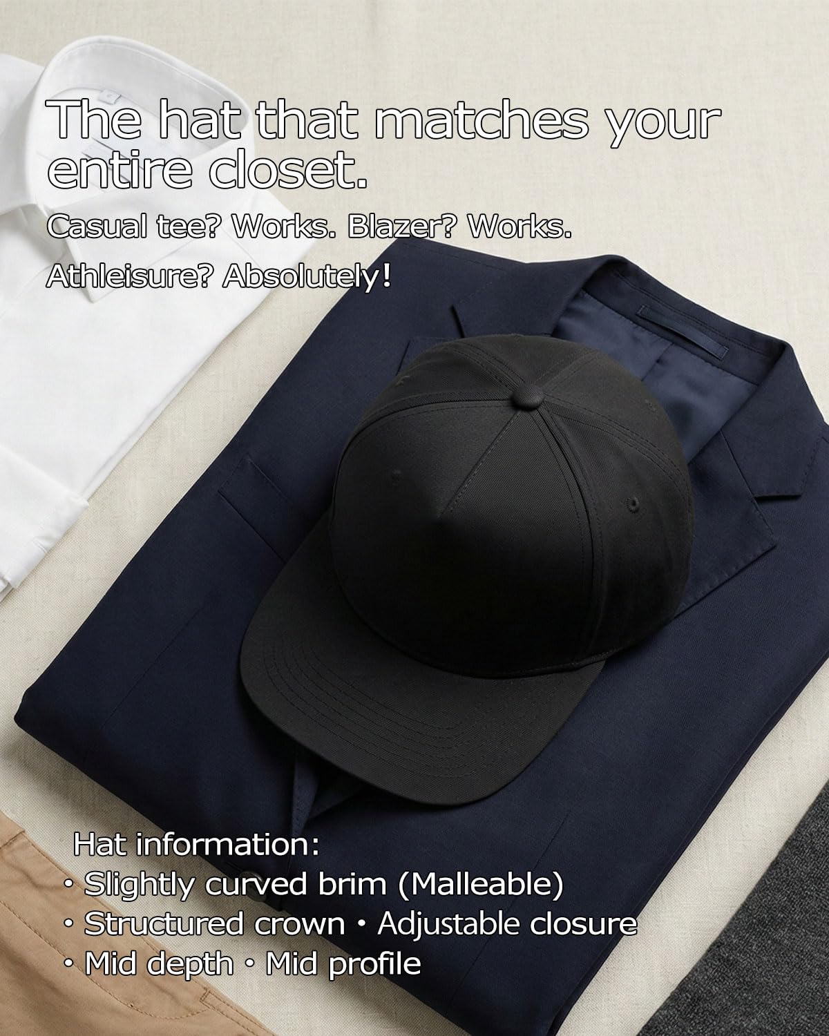 Zylioo Gorras de béisbol XXL de corona alta para cabezas más grandes, gorra de béisbol estructurada, sombreros de protección solar para deportes casuales al aire libre — view 6