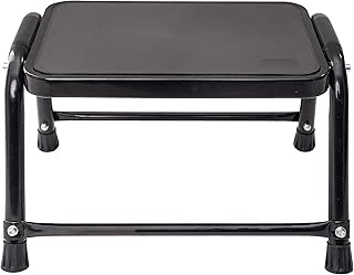 Leekpai Improved Heavy Duty Step Stool for Adults & Seniors - Rugged Metal Design, 2 Support Rods Holds 350 lbs, 15x10 No Slip Platform, 10.5