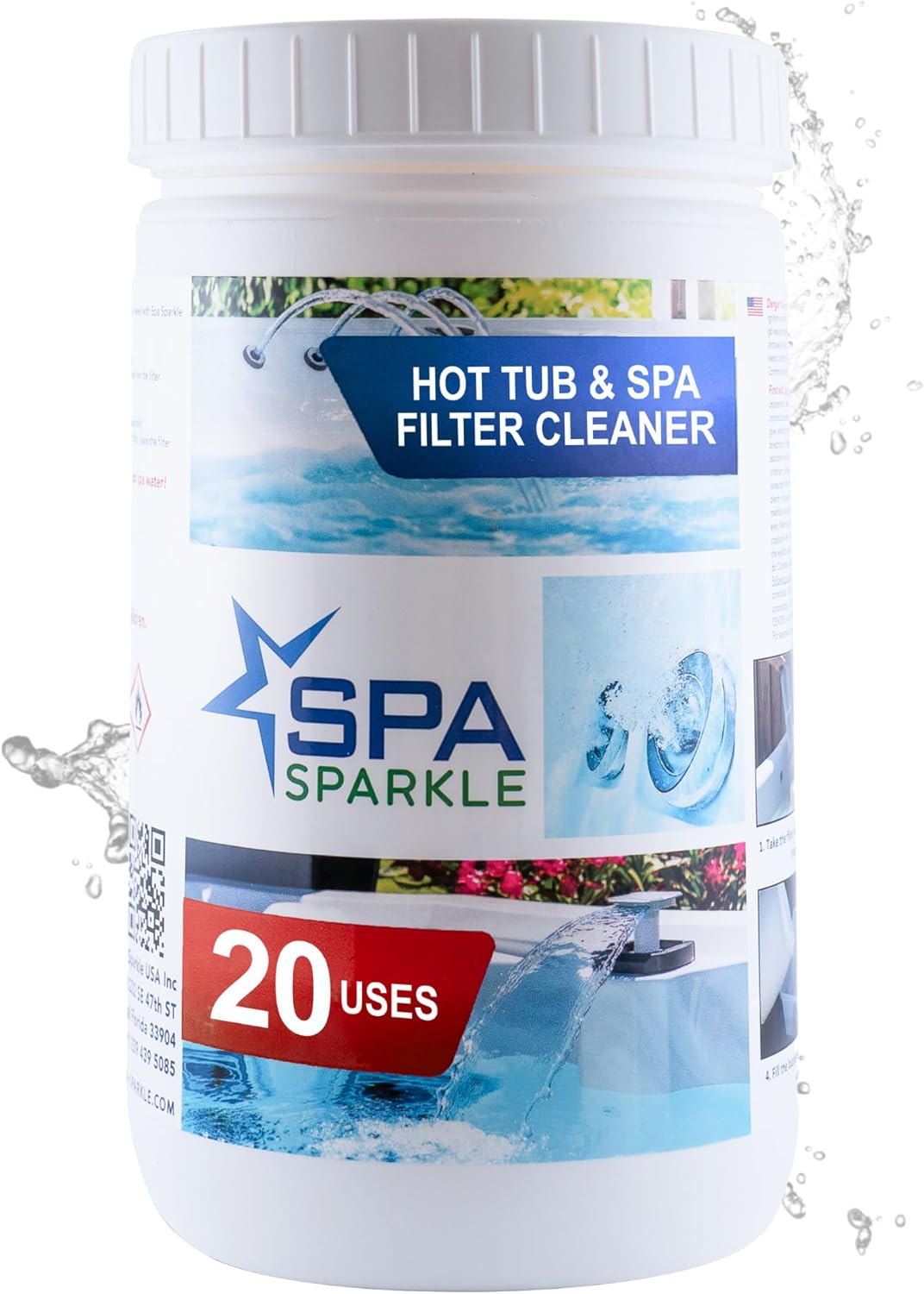 Spa Filter Cleaner - Weekly Hot Tub Filter Soak, Powder Formula, Removes Oils Grime and Debris, 2.2 lb, Extends Filter Life, Promotes Water Clarity