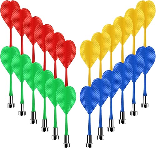 Accmor Magnetic Darts, Magnetic Darts Replacement for Magnetic Dartboard, Plastic Darts Magnetic Darts Target Game Rojo, azul, amarillo, verde,Rojo,