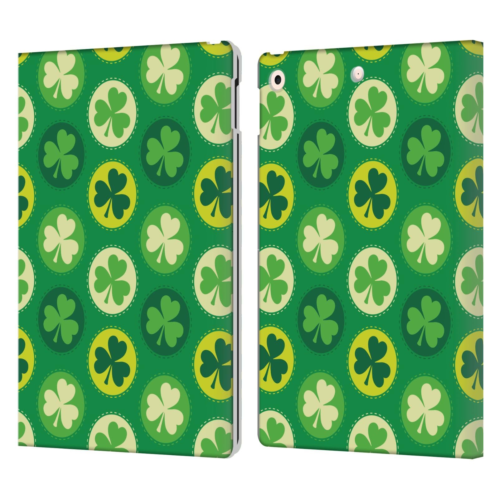 Étui portefeuille en cuir Head Case Designs pour Apple iPad 10.2 trèfle - 8