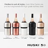 Refroidisseur à vin Huski | Design sans glace primé | Garde le vin froid jusqu'à 6 heures | Nouvel accessoire de vin | Convient à certaines bouteilles de champagne (Noir) - 7