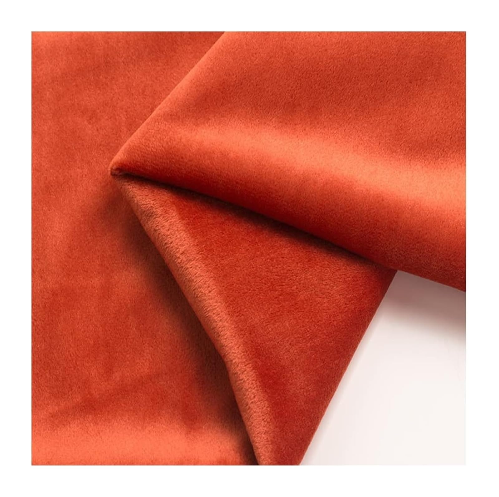 Tissu velours extensible orange anti-pli pour canapé et vêtement